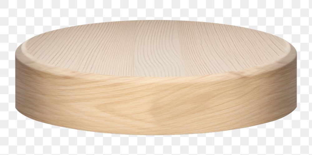 PNG Round ash wood furniture table white background. AI generated Image by rawpixel.
