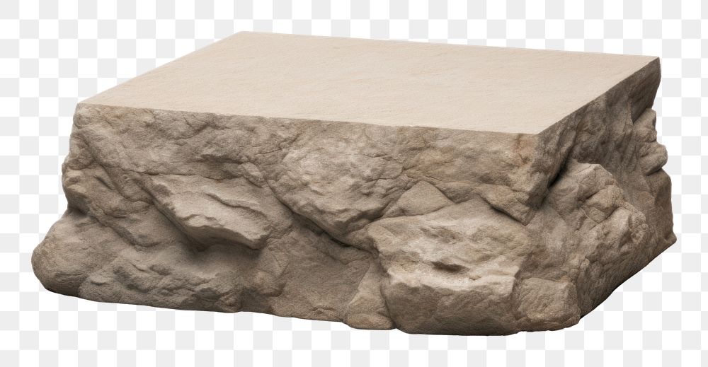 PNG Rough stone rock white background simplicity. AI generated Image by rawpixel.