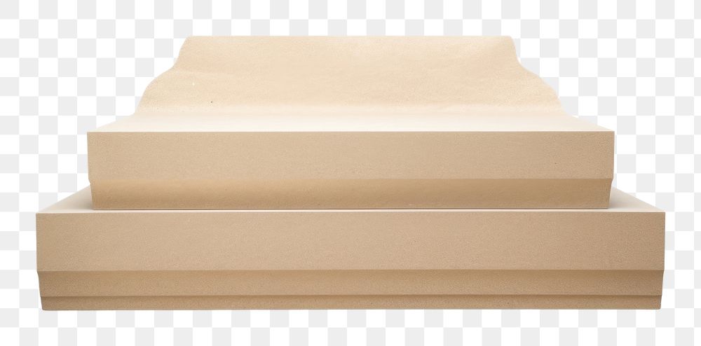 PNG Sand stone furniture box white background. AI generated Image by rawpixel.