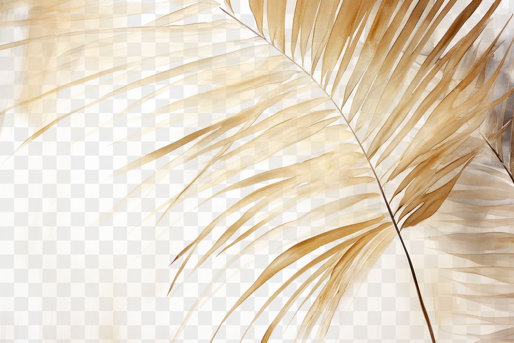 PNG  Palm leaf nature backgrounds painting. AI generated Image by rawpixel.