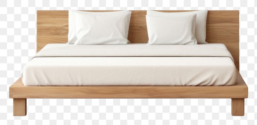 PNG Modern bed furniture cushion bedroom. AI generated Image by rawpixel.