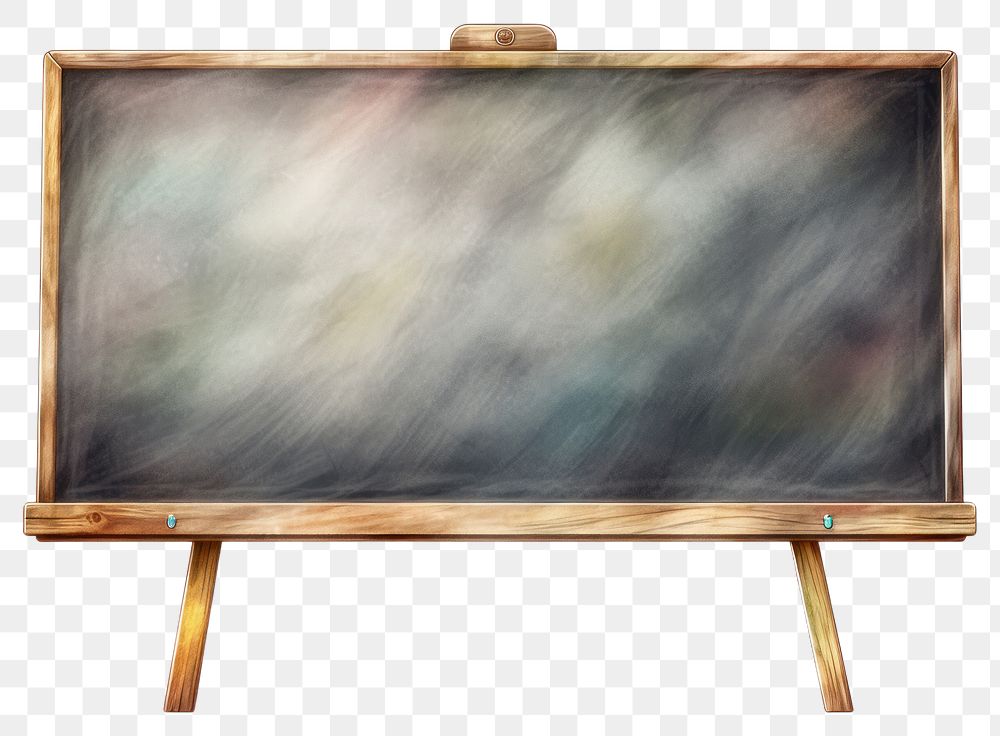 PNG  Blackboard white background creativity paintbrush. AI generated Image by rawpixel.
