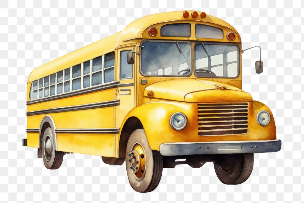 PNG School bus vehicle wheel white background. AI generated Image by rawpixel.