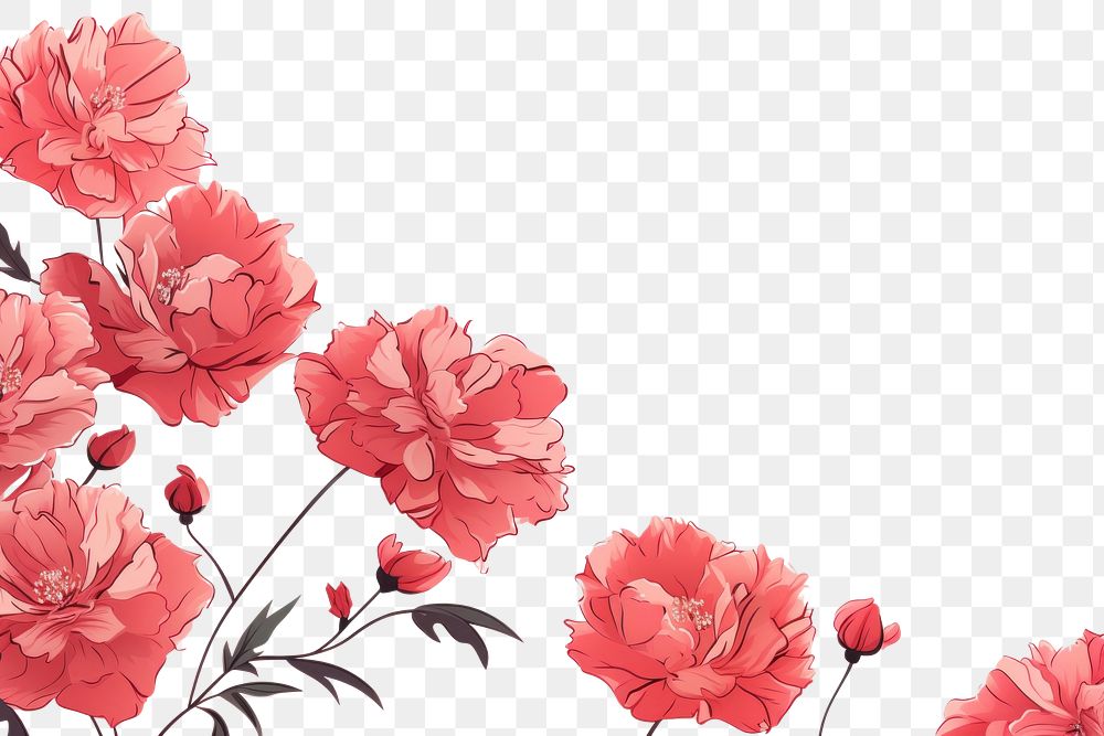 PNG Peony flowers backgrounds pattern plant. AI generated Image by rawpixel.