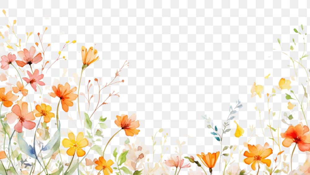 PNG  Flower backgrounds painting outdoors. AI generated Image by rawpixel.