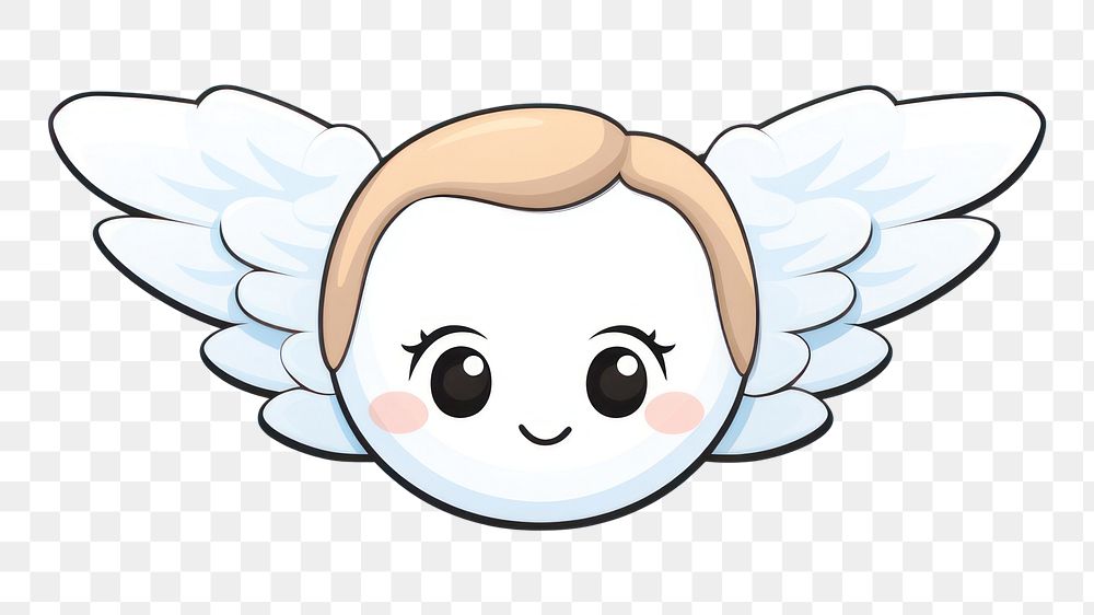 PNG Angel cartoon cute face. AI generated Image by rawpixel.