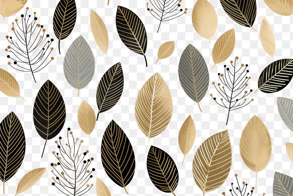 PNG Leaves pattern backgrounds wallpaper. AI generated Image by rawpixel.