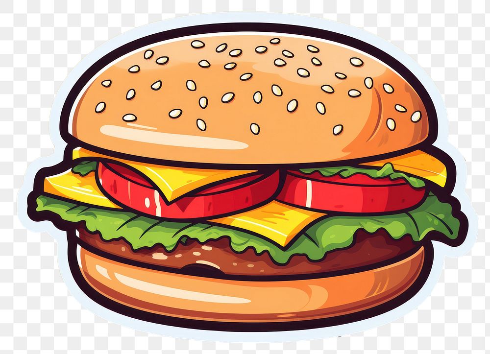 PNG Burger food hamburger condiment. AI generated Image by rawpixel.