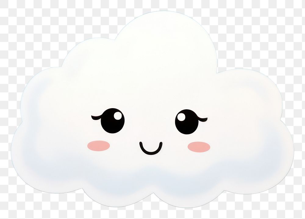 PNG Cute cloud anthropomorphic outdoors cartoon. AI generated Image by rawpixel.