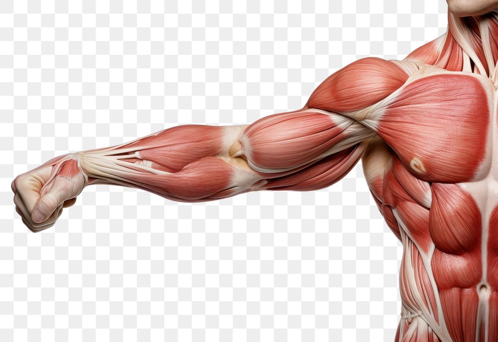 PNG  Bicep Muscle Anatomy torso bodybuilding bodybuilder