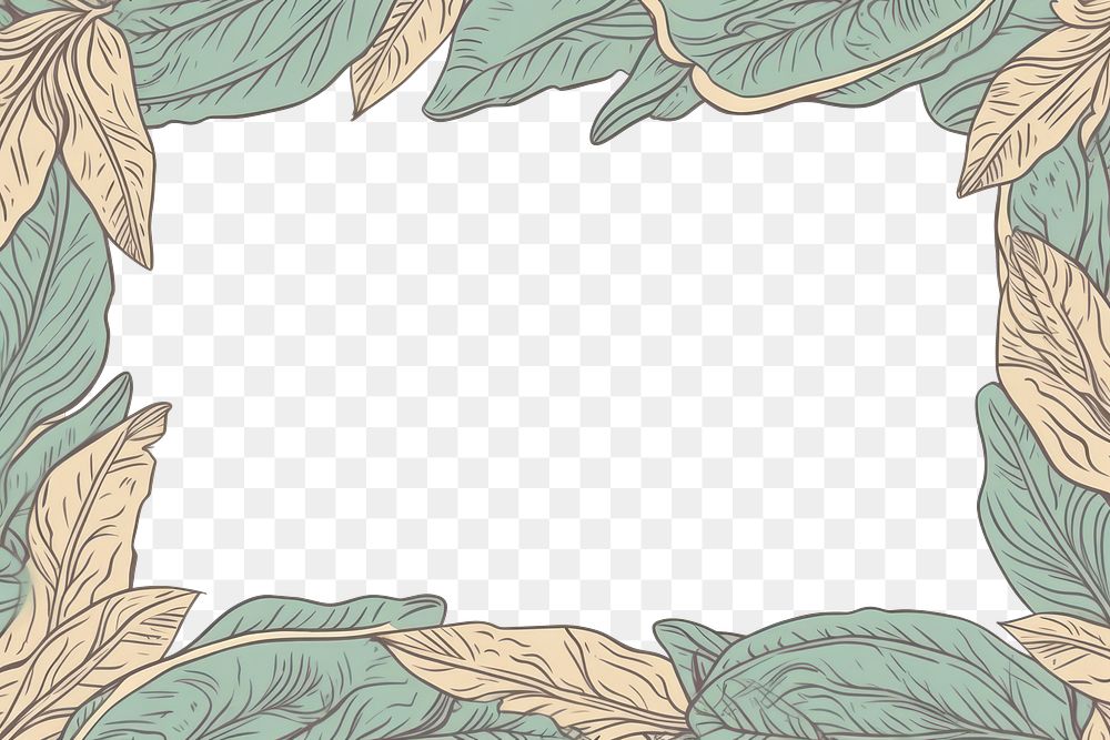 PNG Banana leaf backgrounds drawing sketch. AI generated Image by rawpixel.
