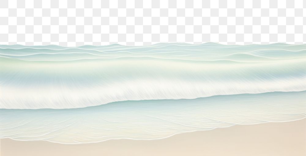 PNG Painting of wave border backgrounds outdoors horizon. AI generated Image by rawpixel.
