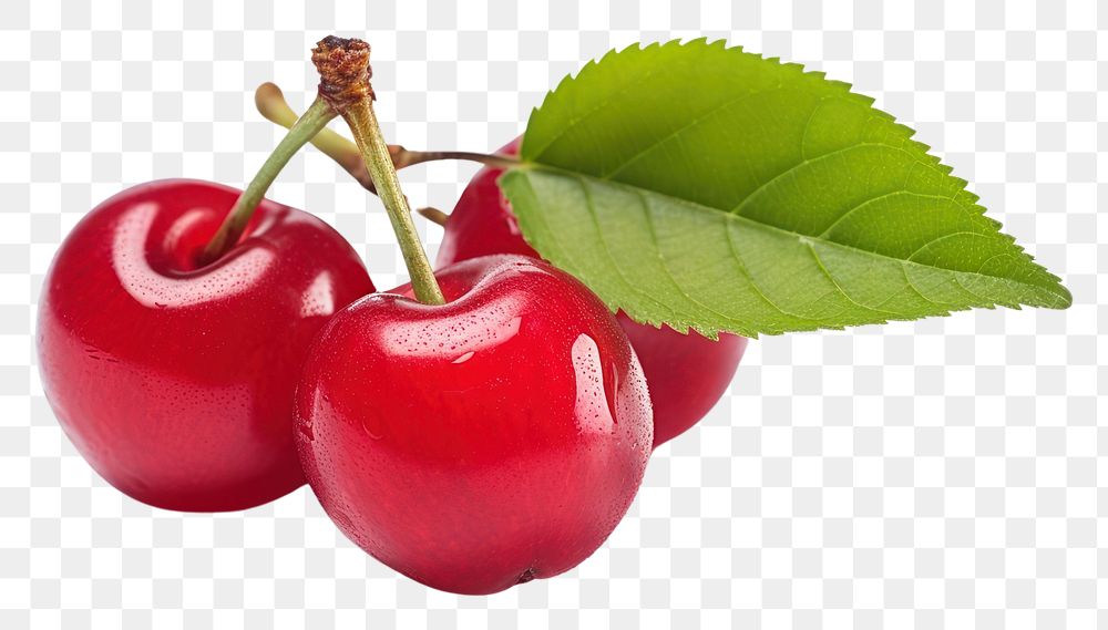 PNG Three cherries cherry fruit plant. AI generated Image by rawpixel.