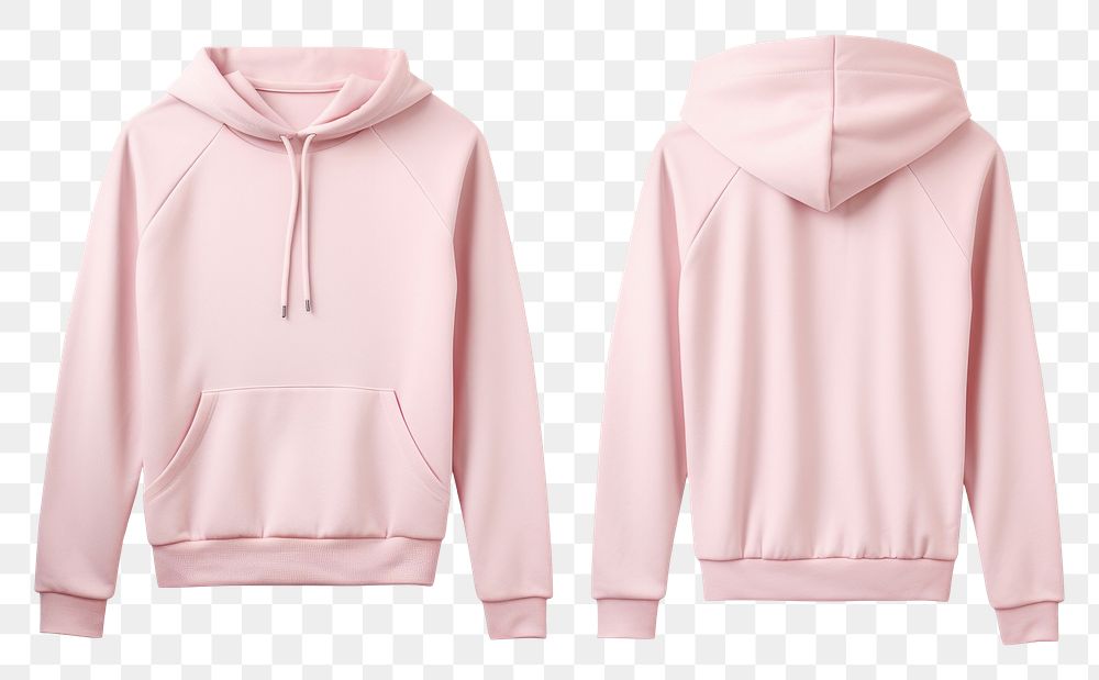 PNG Pink jumper mockup sweatshirt hood white background. AI generated Image by rawpixel.