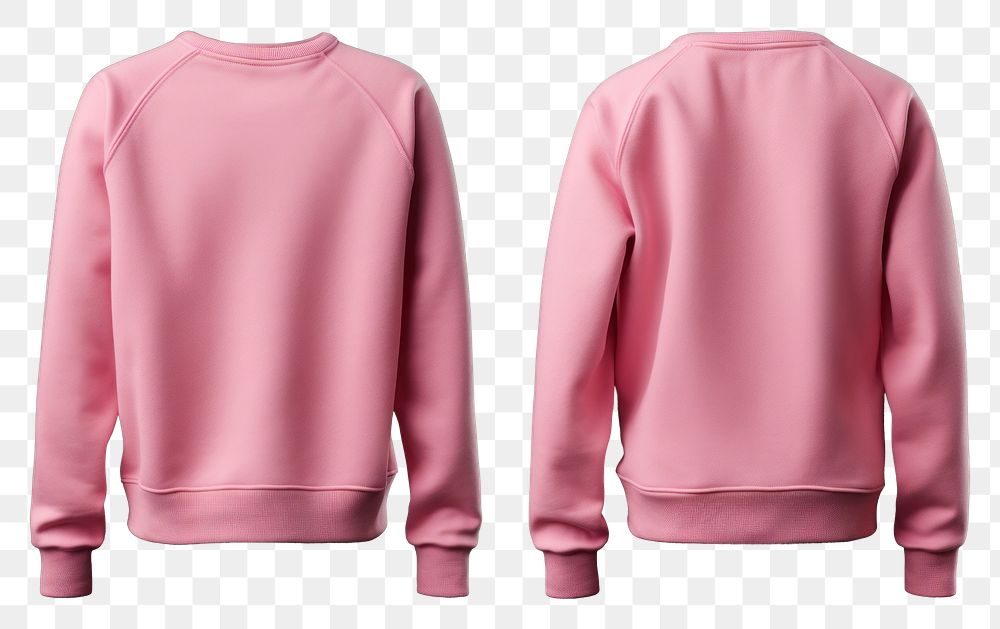 PNG Pink sweater sweatshirt sleeve white background. AI generated Image by rawpixel.