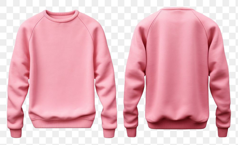 PNG Pink sweater sweatshirt white background outerwear. AI generated Image by rawpixel.