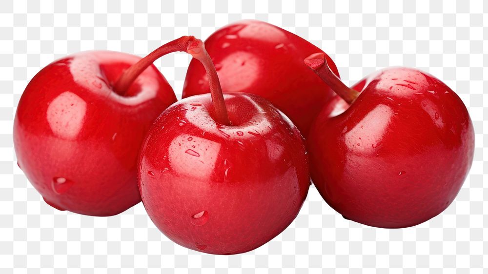 PNG Three cherries cherry fruit apple. AI generated Image by rawpixel.