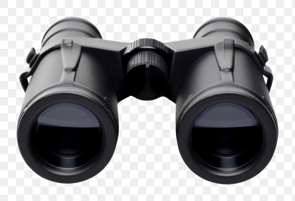 PNG Black binoculars white background camera photographic equipment. AI generated Image by rawpixel.