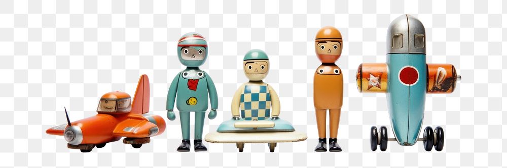 PNG Retro tin toys figurine vehicle robot. AI generated Image by rawpixel.