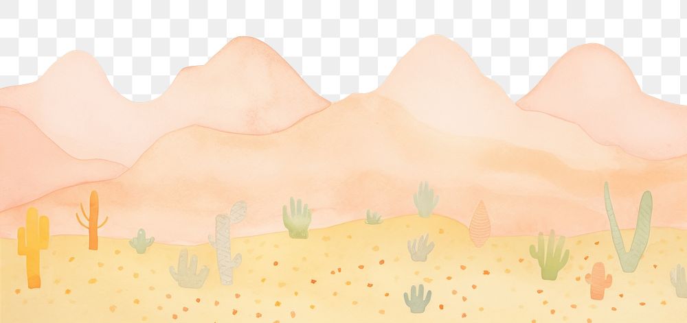 PNG Desert backgrounds outdoors drawing. AI generated Image by rawpixel.