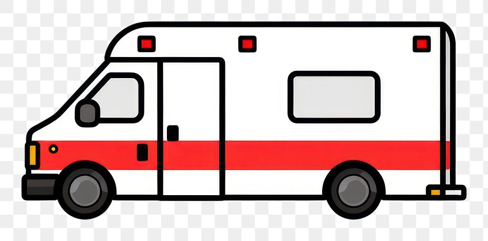 PNG  Ambulance vehicle van car. AI generated Image by rawpixel.