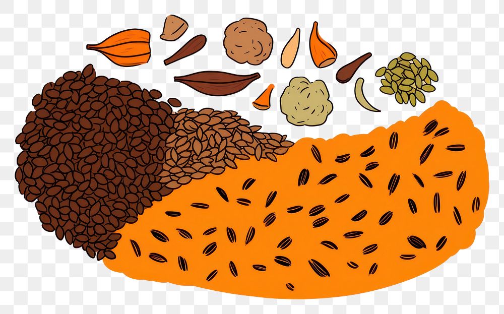 PNG Spices cartoon food seed. 