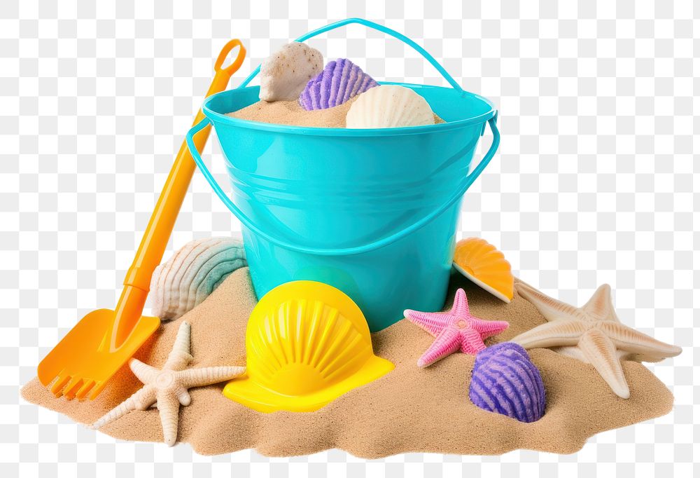 PNG Toy Bucket bucket seashell sand. AI generated Image by rawpixel.