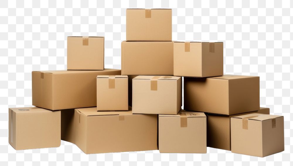 PNG Boxs cardboard carton white background