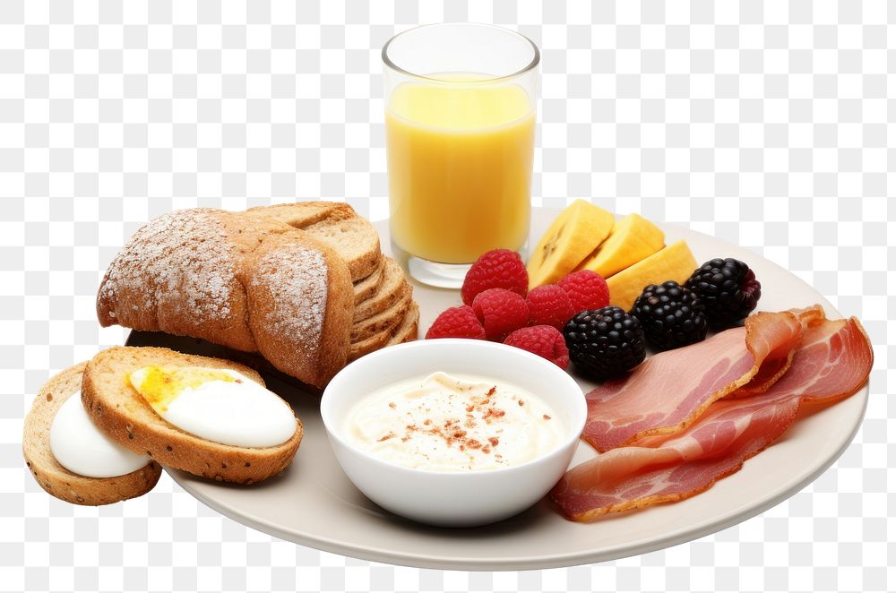 PNG  Breakfast breakfast brunch bread. AI generated Image by rawpixel.