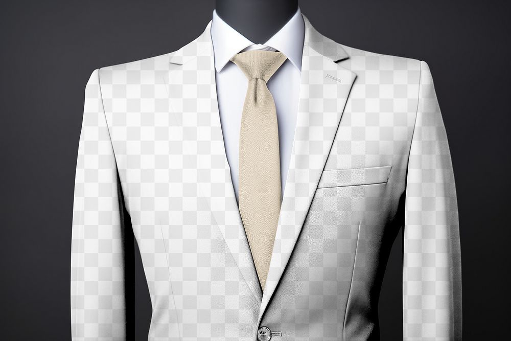 Men's suit blazer  png mockup, transparent design
