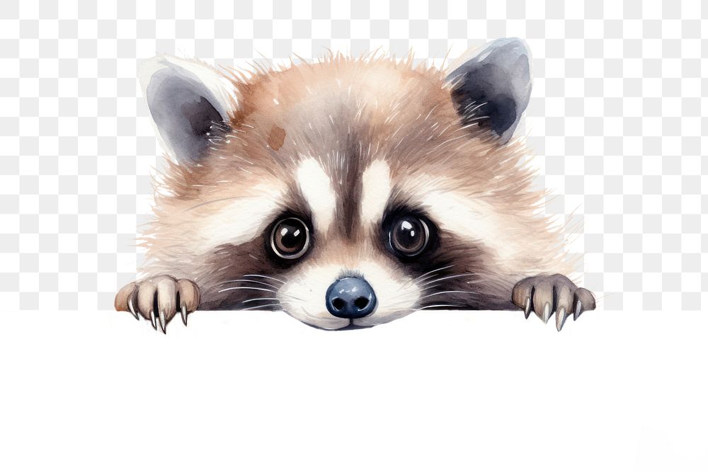 PNG Baby racoon look happy raccoon animal mammal. AI generated Image by rawpixel.