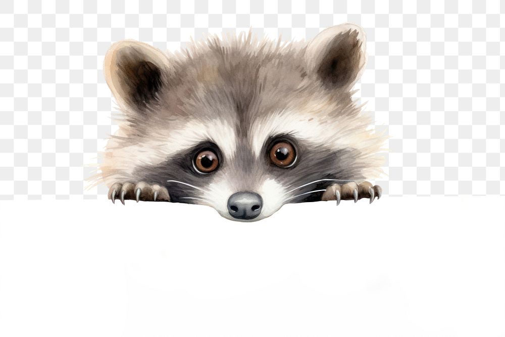 PNG Baby racoon raccoon mammal animal. AI generated Image by rawpixel.