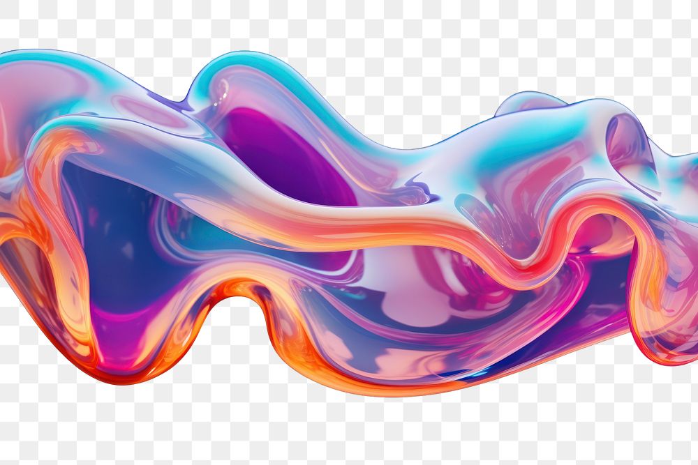 PNG Neon liquid pattern purple shape. AI generated Image by rawpixel.