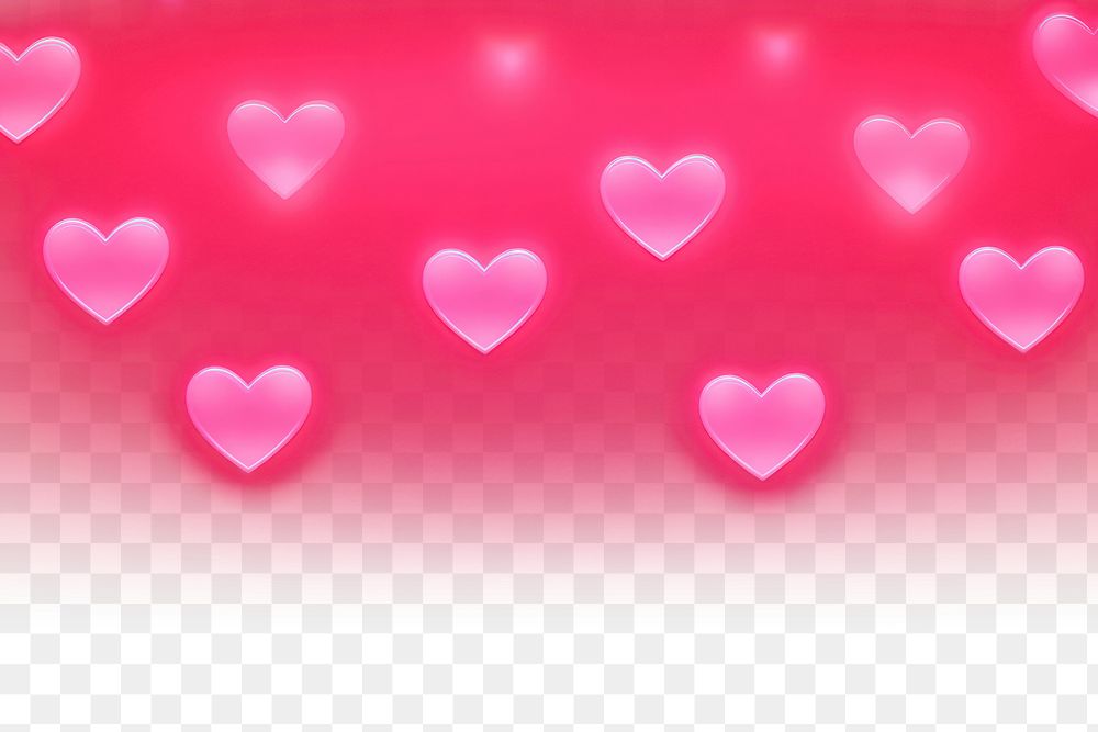 PNG Hearts neon light effects backgrounds petal night. AI generated Image by rawpixel.