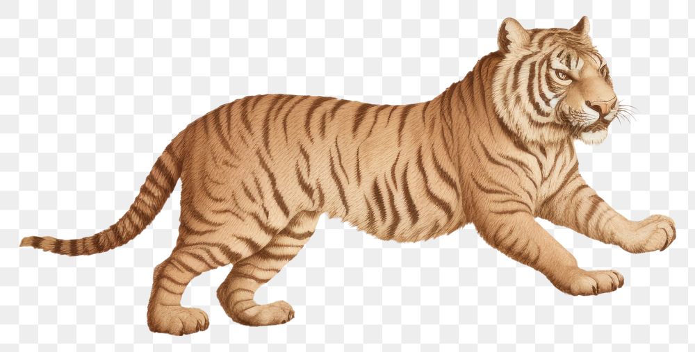 PNG Tiger wildlife animal feline. AI generated Image by rawpixel.