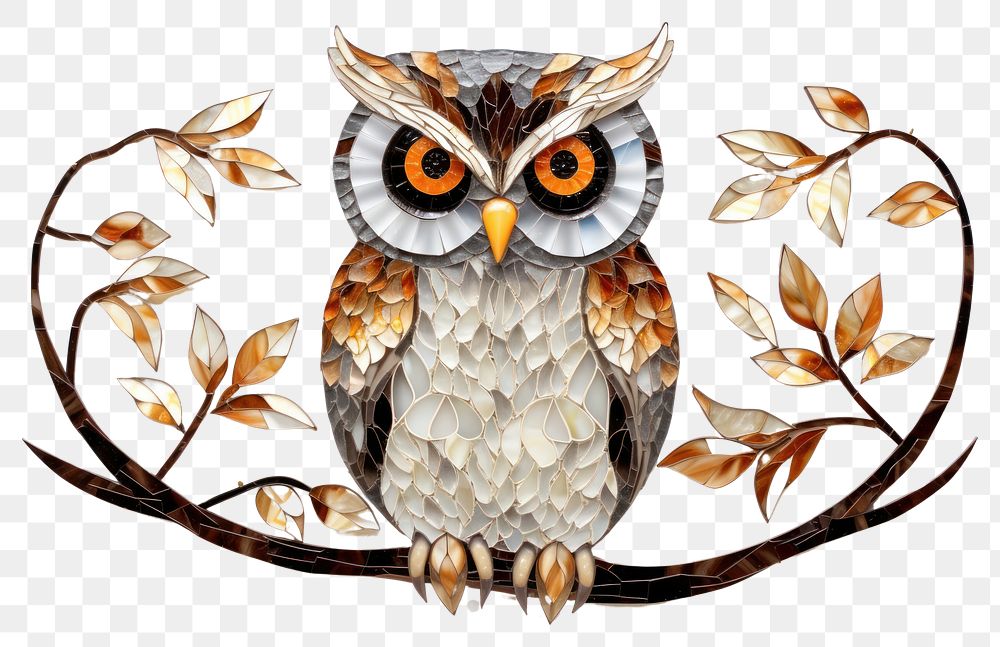 PNG Owl art animal bird. AI generated Image by rawpixel.