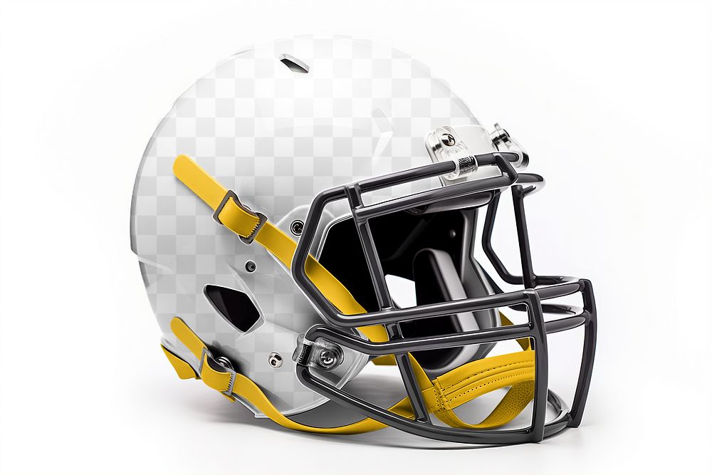 American football helmet png mockup, transparent design