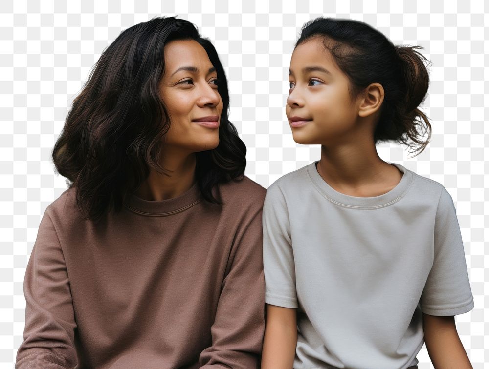 PNG Mother and daughter looking adult contemplation. AI generated Image by rawpixel.