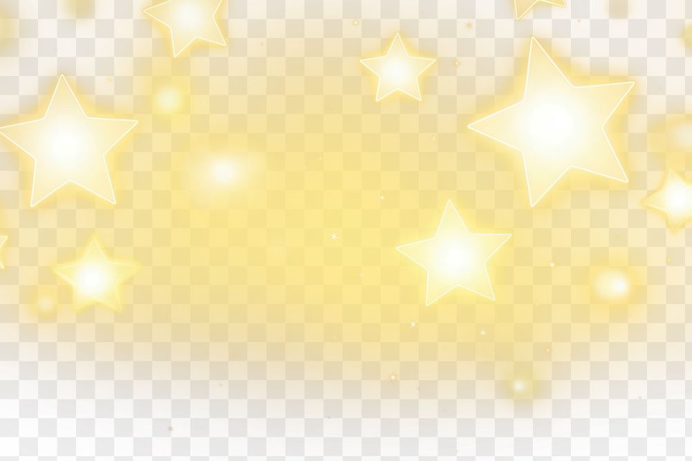 PNG Stars yellow neon light effects backgrounds night illuminated. AI generated Image by rawpixel.