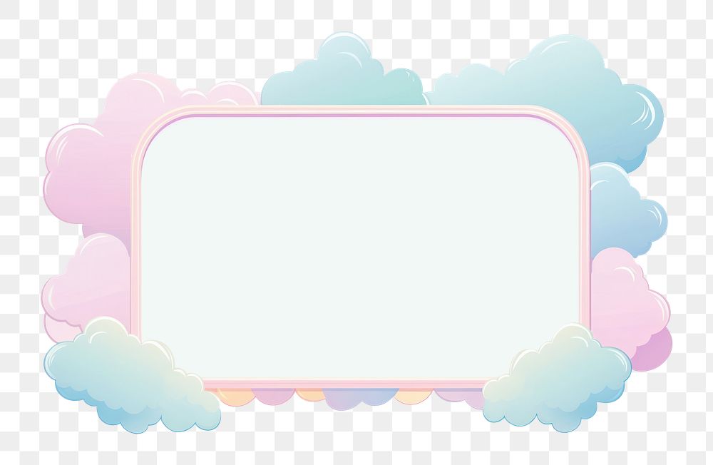 PNG Cute frame backgrounds cloud white background. AI generated Image by rawpixel.