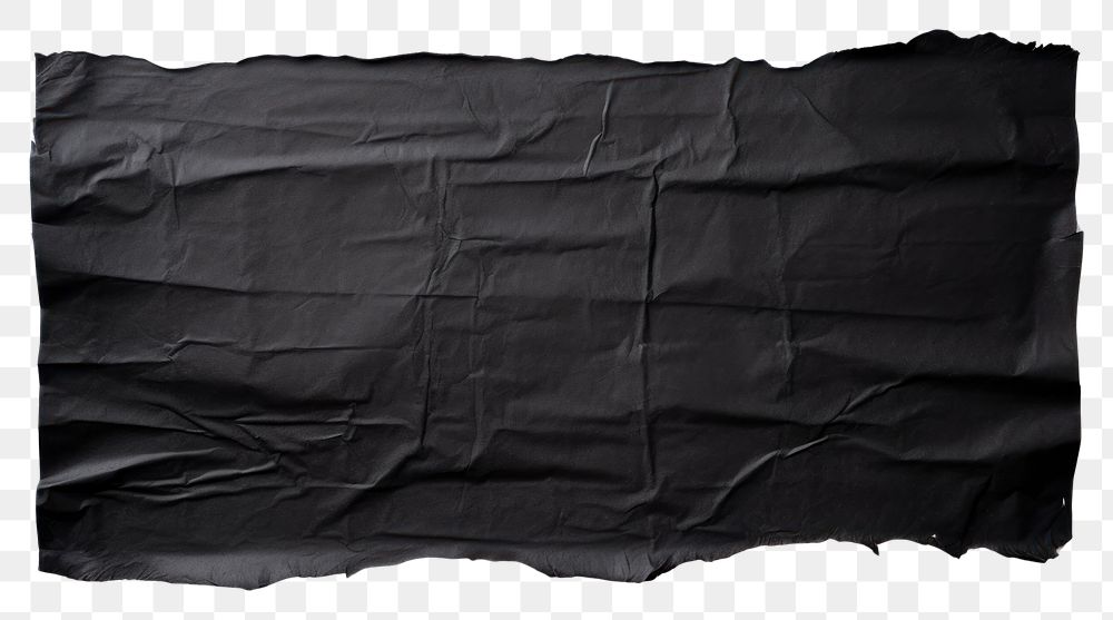 PNG  Torn strip of old black paper white background anthracite crumpled