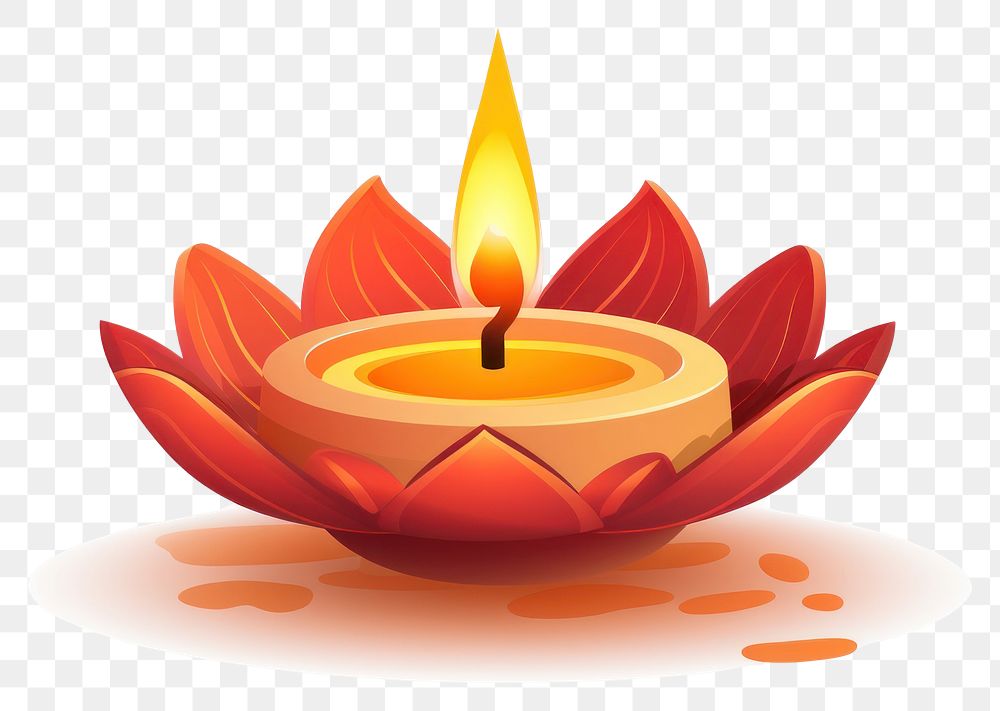 PNG Diwali diya candle fire white background. AI generated Image by rawpixel.