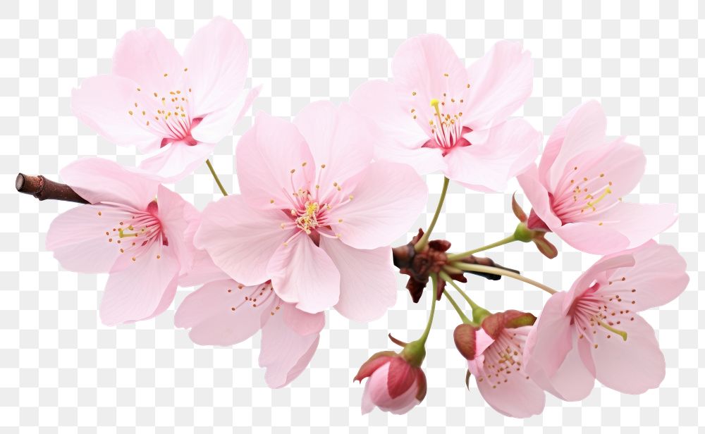 PNG Cherry blossom flower plant white. AI generated Image by rawpixel.