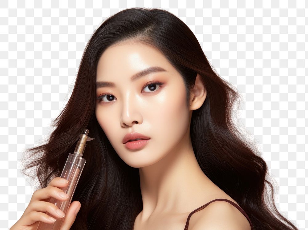 PNG Young Asian beauty woman cosmetics portrait photo. AI generated Image by rawpixel.