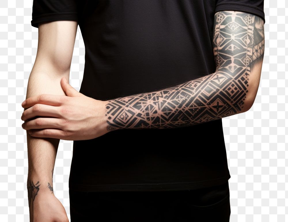 PNG Pattern tattoo arm individuality. AI generated Image by rawpixel.