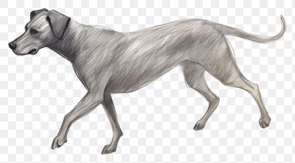 PNG Dog walking drawing mammal animal. AI generated Image by rawpixel.