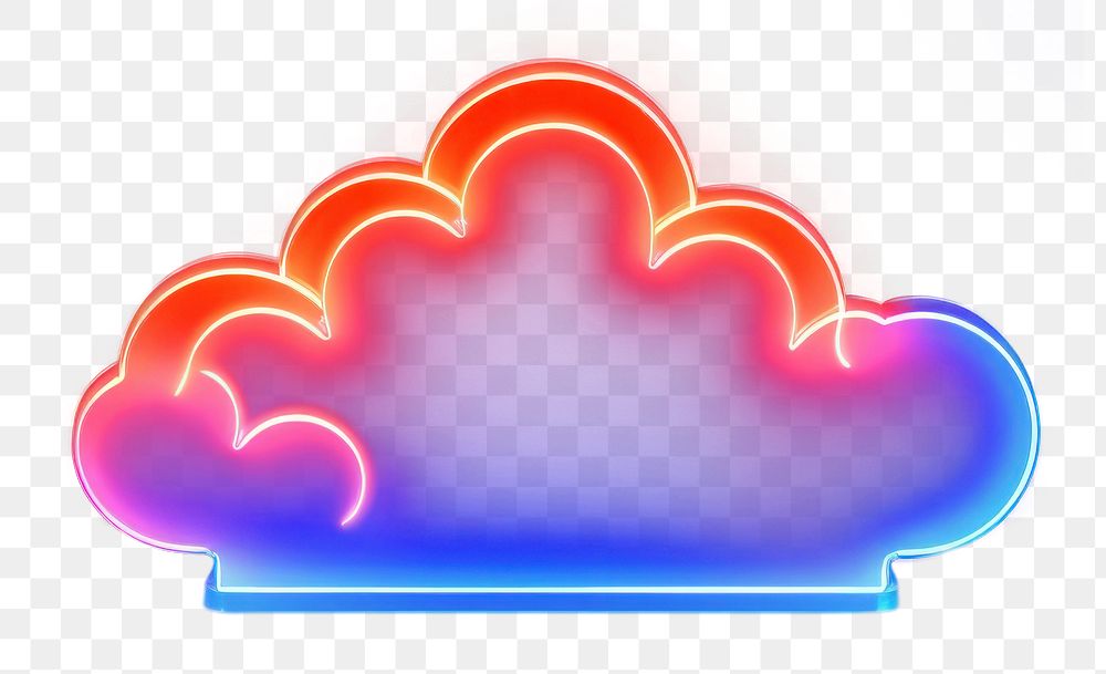 PNG Cloud neon light illuminated. AI generated Image by rawpixel.
