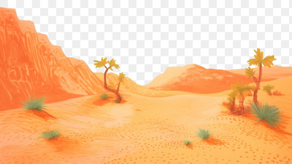 PNG Desert backgrounds landscape outdoors. AI generated Image by rawpixel.