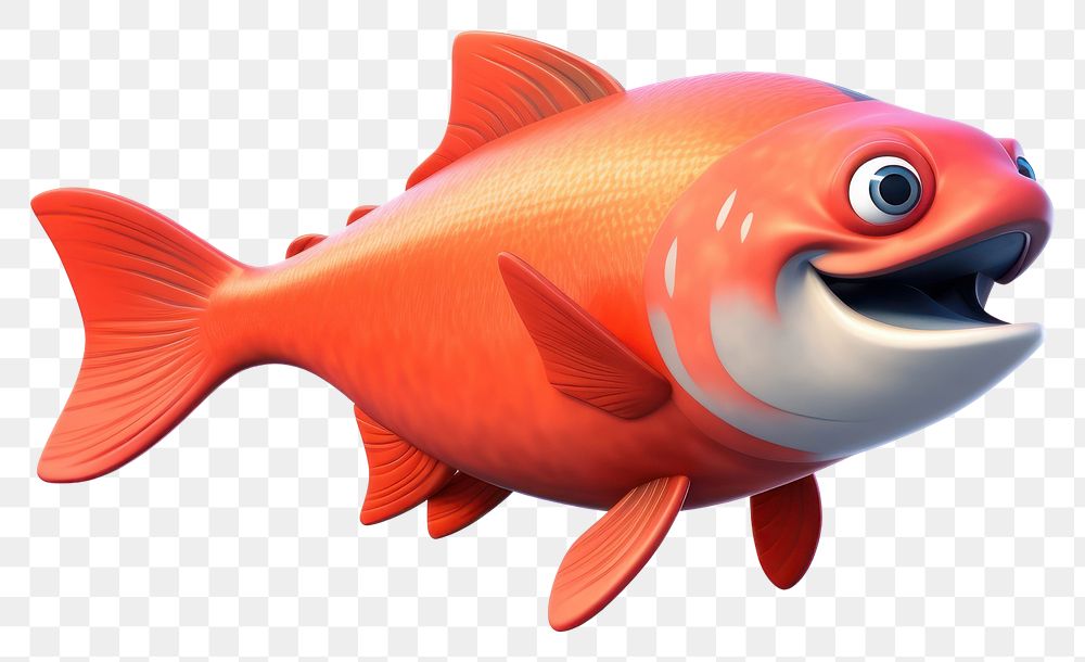 PNG  Salmon goldfish animal pomacentridae. AI generated Image by rawpixel.