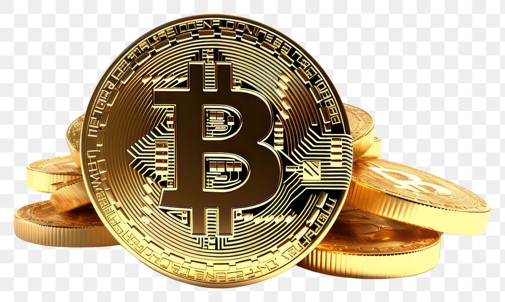 PNG Bitcoin gold money accessories. 